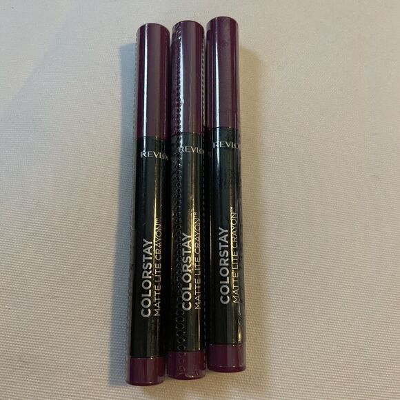 Revlon-ColorStay-Matte Lite Crayon-Lip Color-005 SKY HIGH-Set Of 3 - Picture 1 of 2